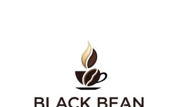 طراحی لوگوی مدرن و مینیمال کافی‌شاپ BLACK BEAN