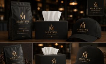 طراحی لوگو فروشگاهی و موکاپ محصول