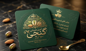 طراحی لوگو برند آجیلی فروشی گنجی✨🌿