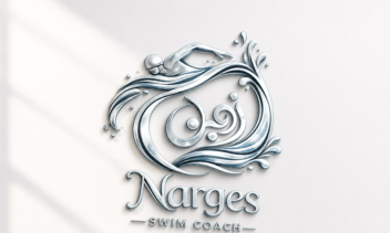 نمونه طراحی لوگو کلاس شنا Narges