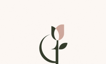 طراحی لوگو مینی‌مال برای گل فروشی