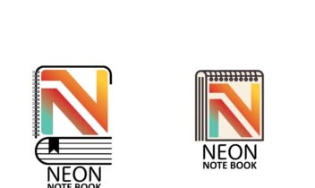 طراحی برندینگ و لوگو انلاین شاپ NEON NOTE BOOK