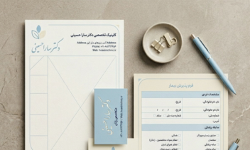 طراحی ست اوراقی پزشکی با رنگ بندی مورد نظر