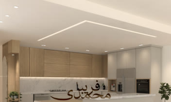 طراحی آشپزخانه کوچک با طرح مدرن و کابینت هایگلس