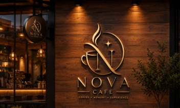 طراحی لوگوی اختصاصی NOVA CAFE✨