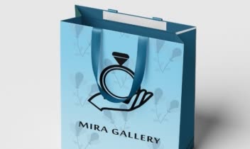 طراحی جعبه و لوگو طلافروشی برند میرا شیراز