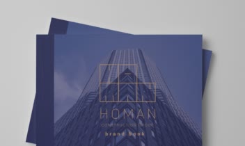 طراحی برند بوک گروه ساختمانی هومان
