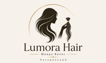 طراحی لوگو و کارت ویزیت برند Lumora Hair | حوزه خرید و فروش موی طبیعی