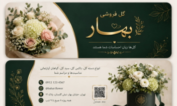 🌹طراحی حرفه ای کارت ویزیت گل فروشی🌹