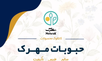 طراحی ژورنال تبلیغاتی حبوبات و غلات با متد مدرن