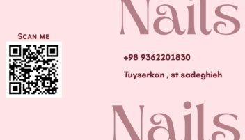 طراحی کارت ویزیت سالن ناخن برای کارفرما