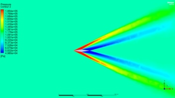 شبیه‌سازی عددی جریان مافوق صوت حول ایرفویل  Double-Wedge در Ansys Fluent