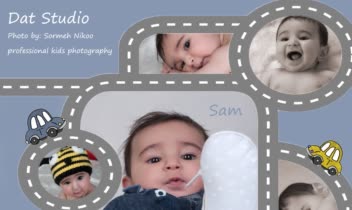 طراحی پوستر و کلاژ آتلیه کودک Dat Studio