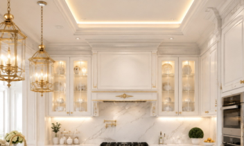 طراحی آشپزخانه لوکس روشن برای عروس