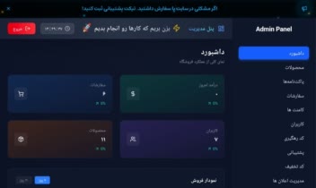 سایت فروشگاهی و خدماتی با پنل ادمین بشدت پیشرفته و سیستم هوشمند. bluziperld.ir