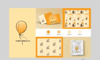 لوگو و هویت برند: GoldenBallon Co