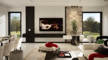 طراحی Tv wall - نورپردازی num23