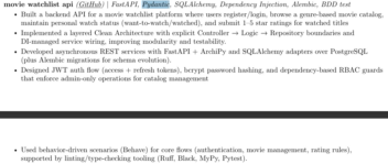 movie watchlist api for training
