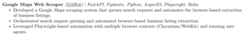 Google Maps Web Scraper Project