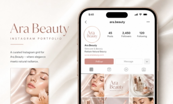طراحی کاور پست اینستاگرام آرایشی آرا بیوتی