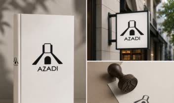 طراحی لوگو و مسکات انتشارات آزادی
