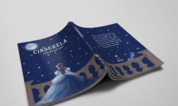 طراحی جلد کتاب داستان کلاسیک "سیندرلا" (Cinderella Book Cover Design)