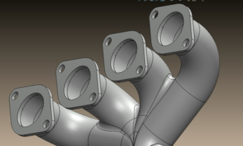 طراحی سه‌بعدی منیفولد هوای موتور با SolidWorks
