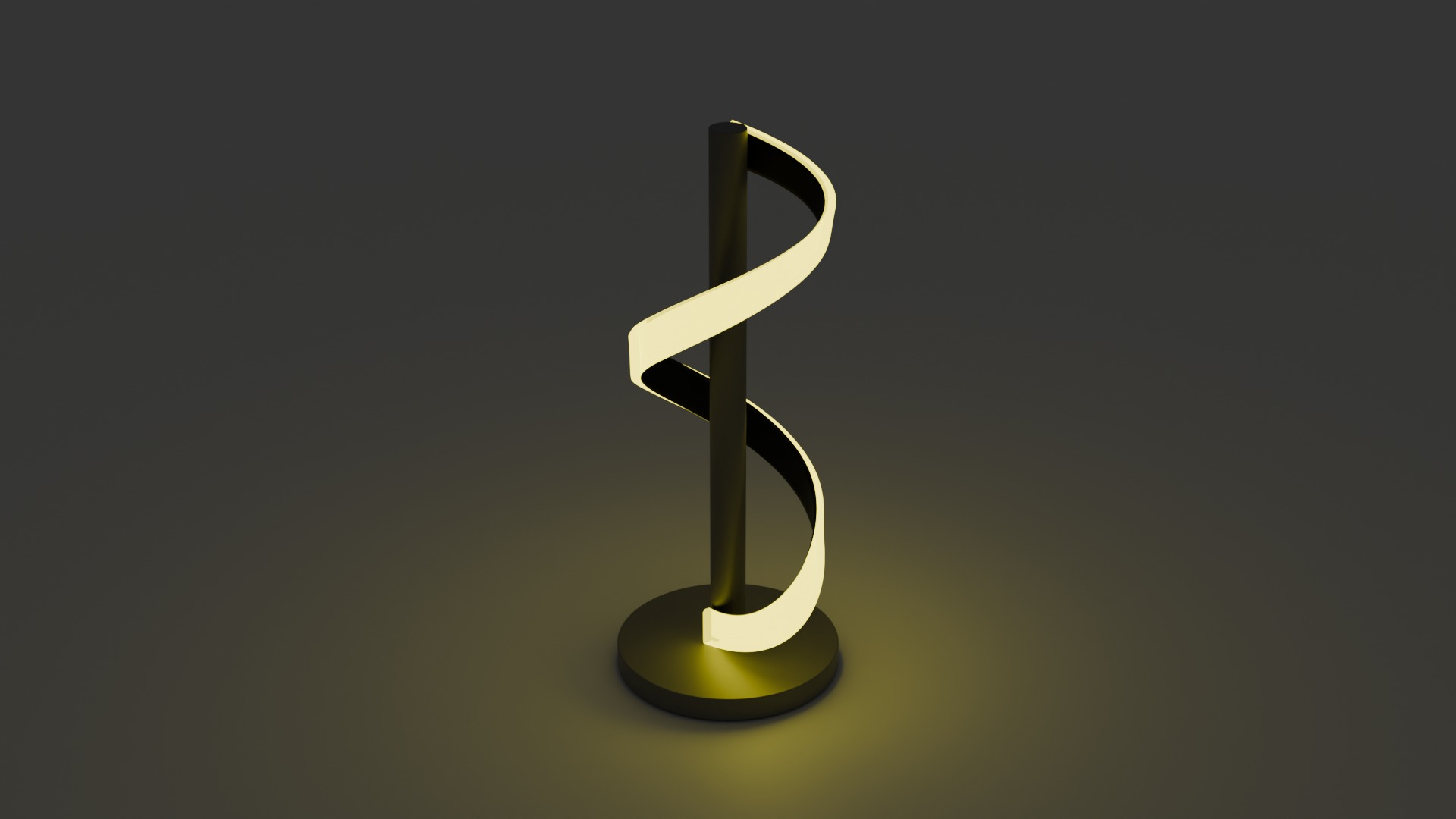 3d mesh Model Of A Spiral Light source