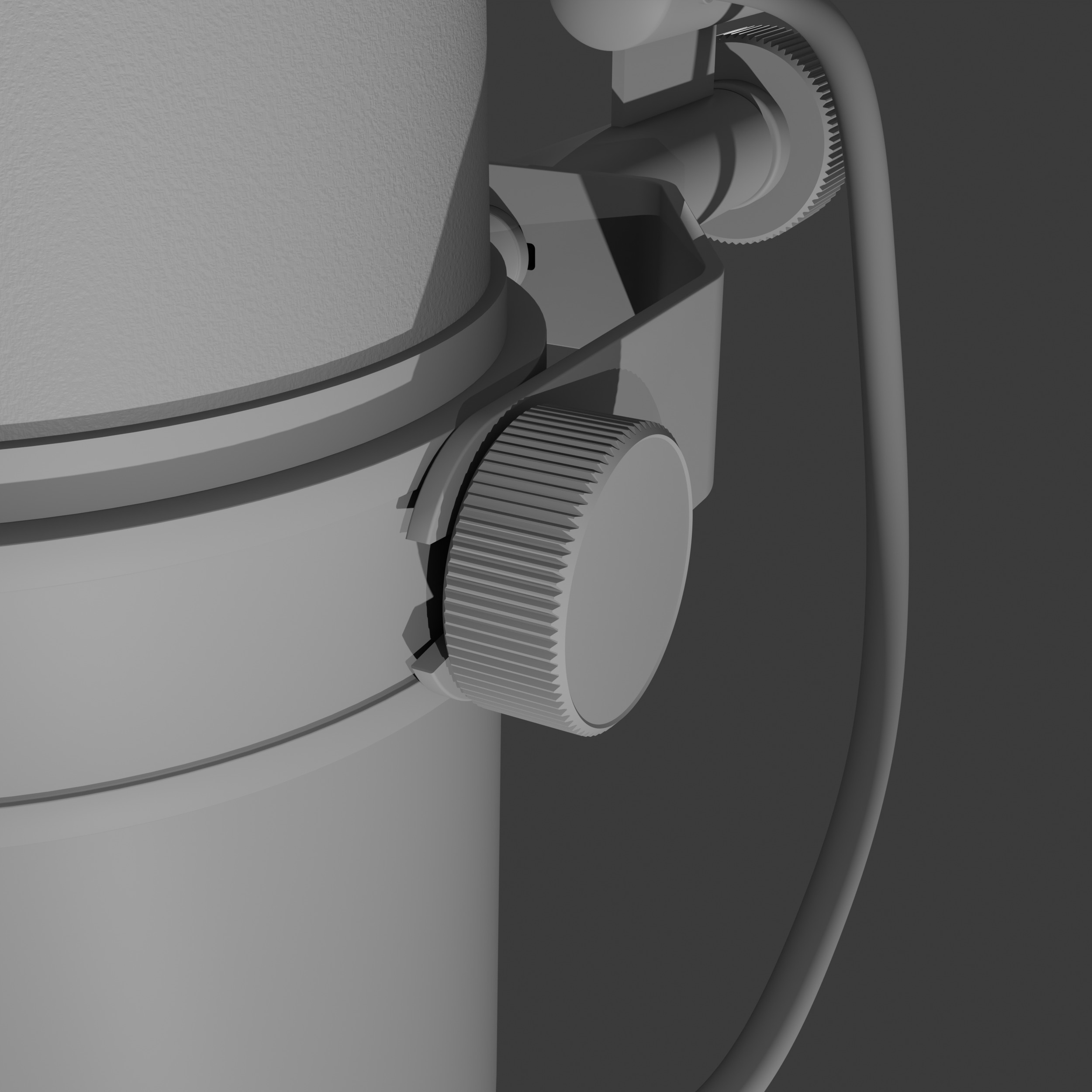 3d mesh model of a microphone with details