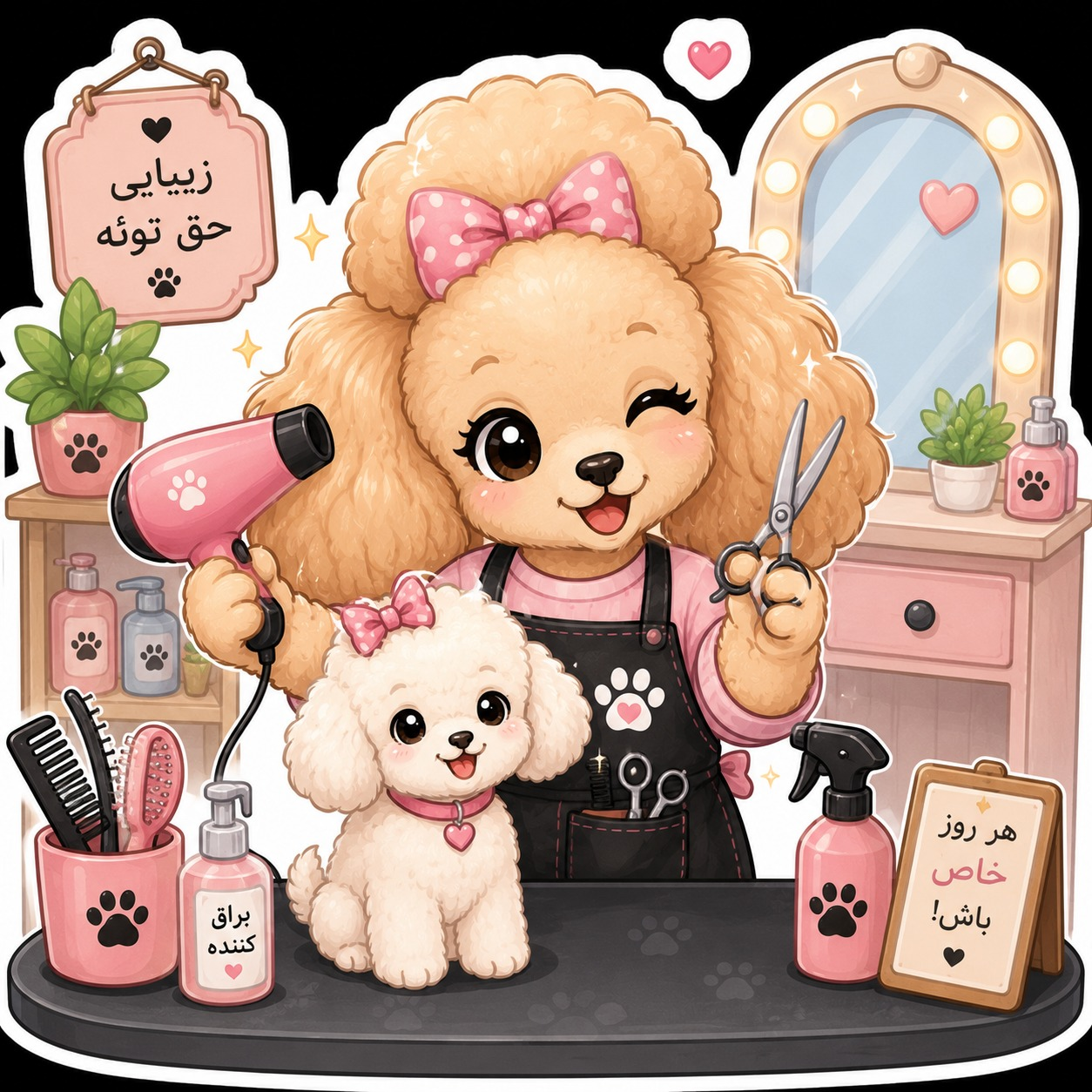 مجموعه استیکر دیجیتال حیوانات شغل دار ( بخش سوم)