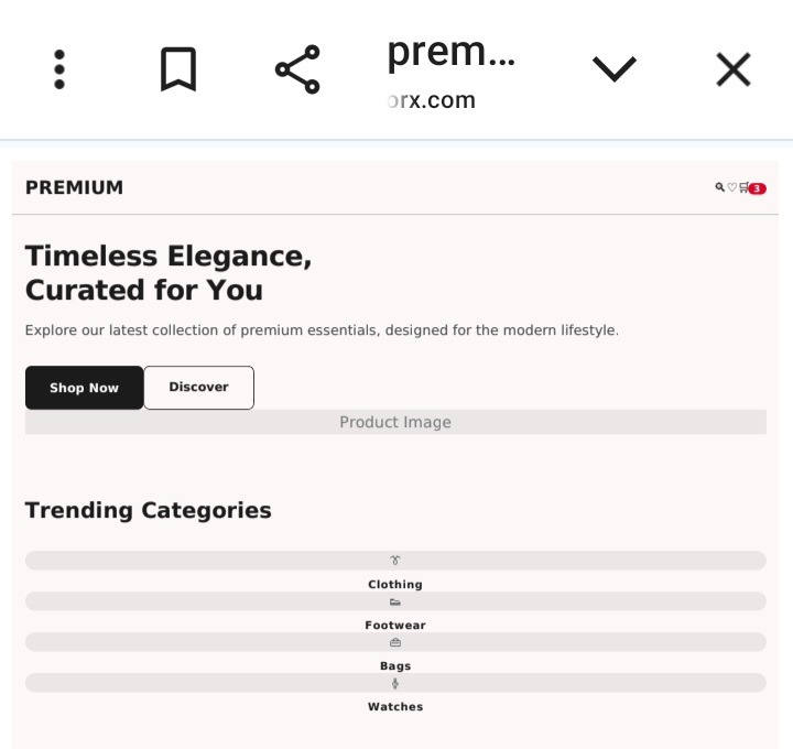 طراحی رابط کاربری UI/UX فروشگاه آنلاین Premium