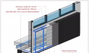 مدل‌سازی شاسی‌کشی نمای ساختمان در Revit