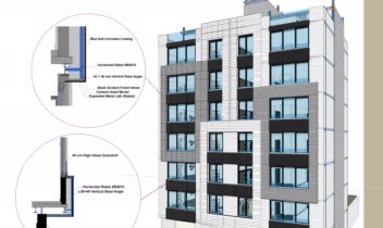 مدل‌سازی شاسی‌کشی نمای ساختمان در Revit