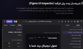 پورتفولیوی تعاملی مدرن UI/UX و فرانتاند (شبیه ساز زنده فیگما + اسلایدر وایرفریم تعاملی)