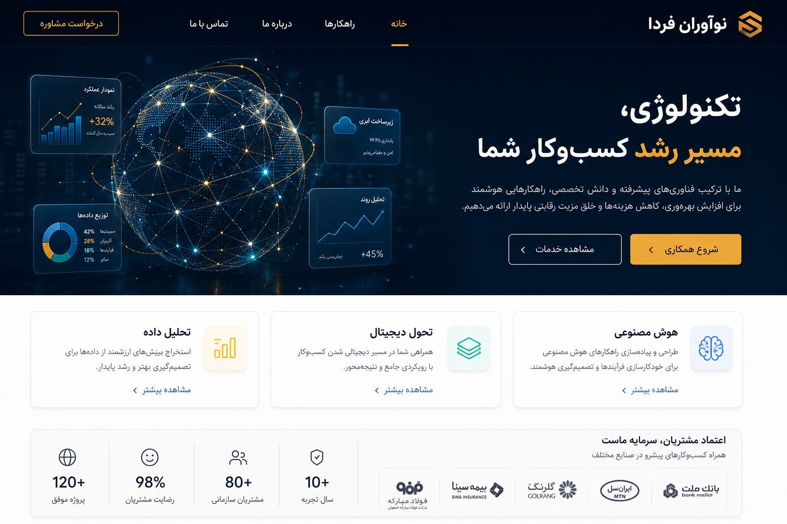 ساخت وبسایت شرکتی و تجاری با وردپرس
