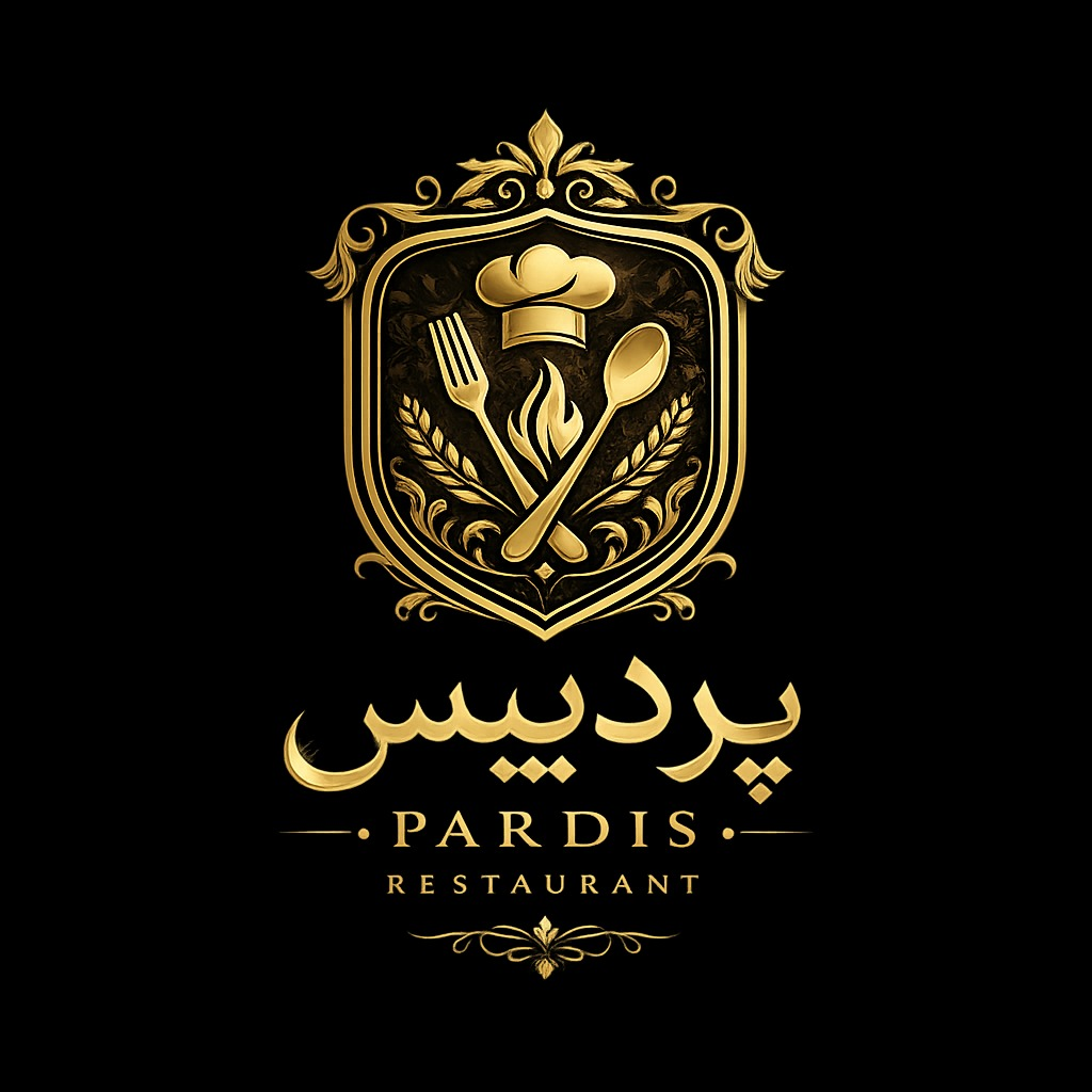 نمونه اولیه لوگوی رستوران به نام پردیس