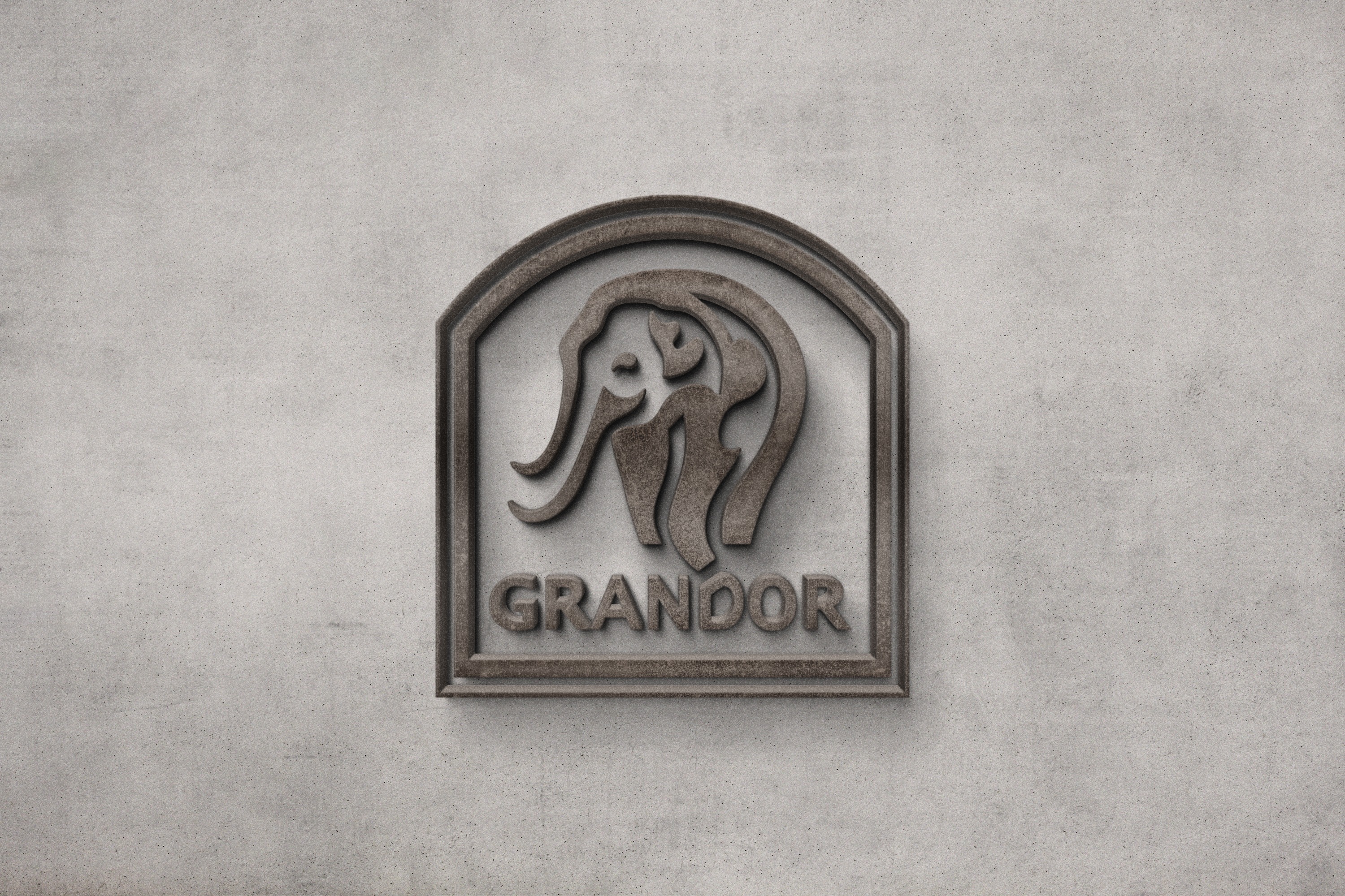 طراحی لوگوی امبلم برای برند Grandor