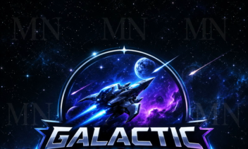 طراحی لوگوی گیمینگ فضایی | Galactic Game Store
