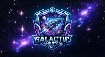 طراحی لوگوی گیمینگ فضایی | Galactic Game Store
