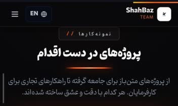 طراحی و توسعه وب سایت تیم شهباز