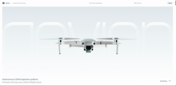 طراحی وب سایت کامل سه بعدی و انیمیشنی برای خدمات Dron