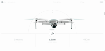 طراحی وب سایت کامل سه بعدی و انیمیشنی برای خدمات Dron