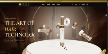 طراحی و توسعه وب‌سایت مدرن سه‌بعدی (3D) | LUXORA