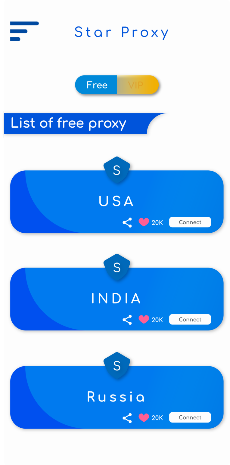 رابط کاربری Star proxy