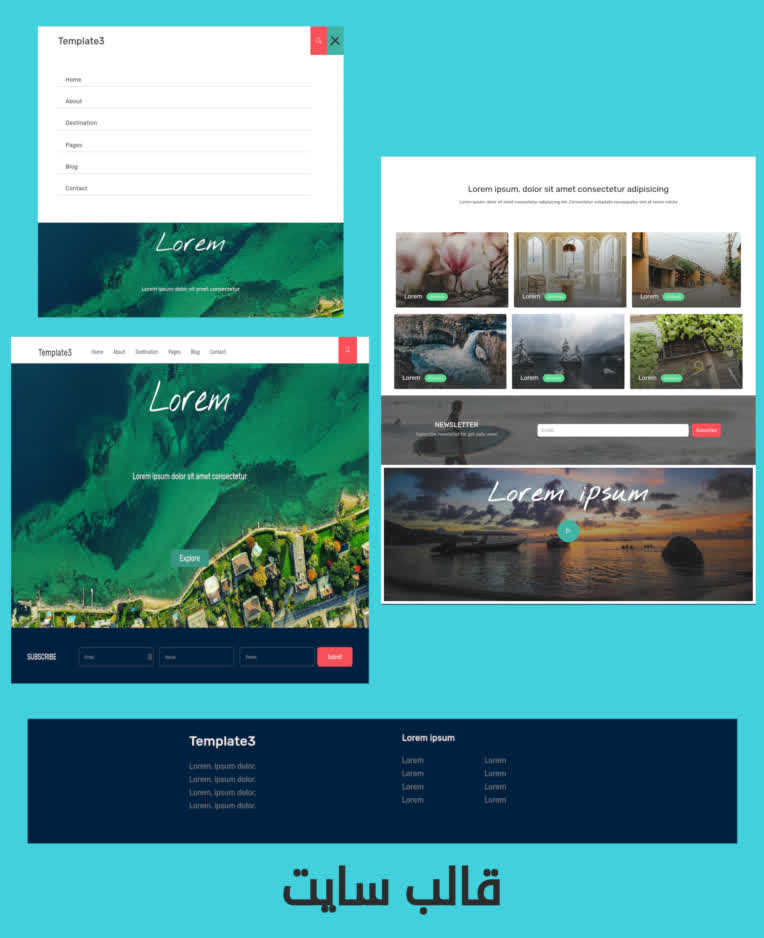 قالب سایت طراحی شده با html css js