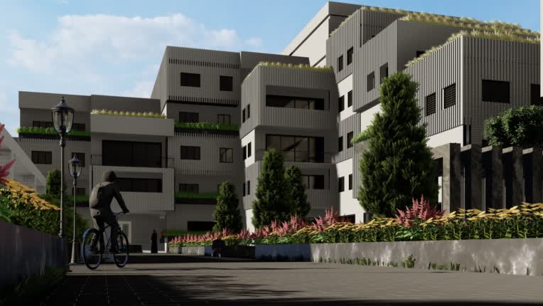 مدلسازی و رندر مجموعه  مسکونی