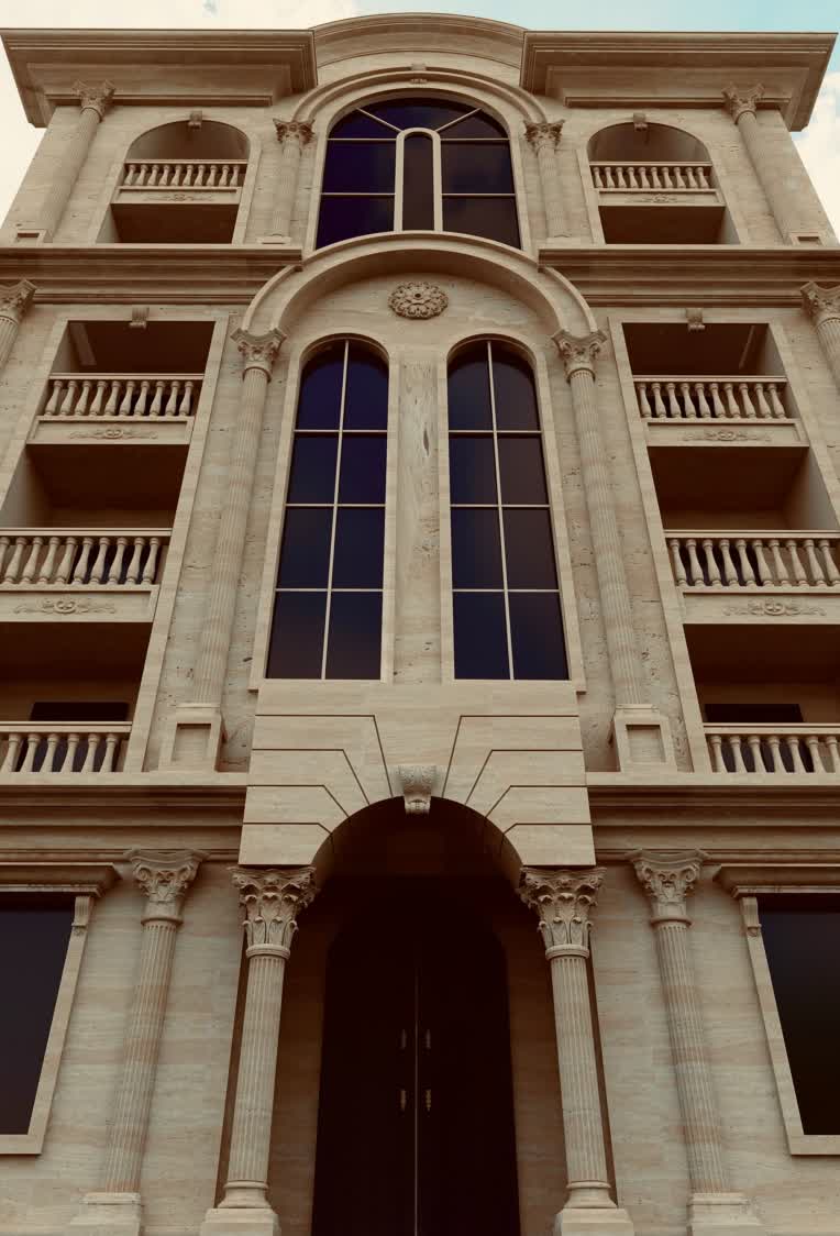 مدلسازی و رندرینگ نما کلاسیک