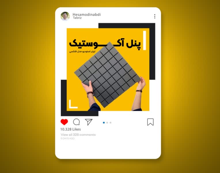 طراحی پست اینستاگرام برای ایران آکوستیک
