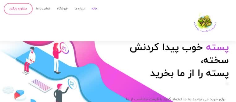 طراحی سایت احمدی پسته