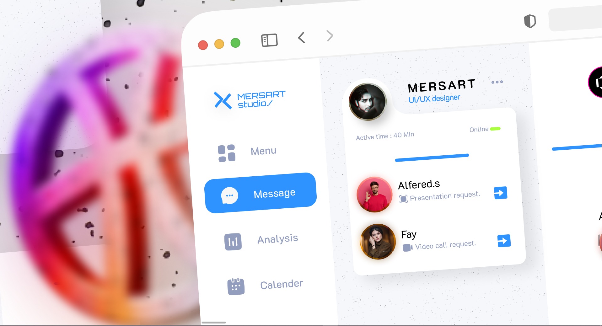 نمونه کار ui/ux design -dashboard